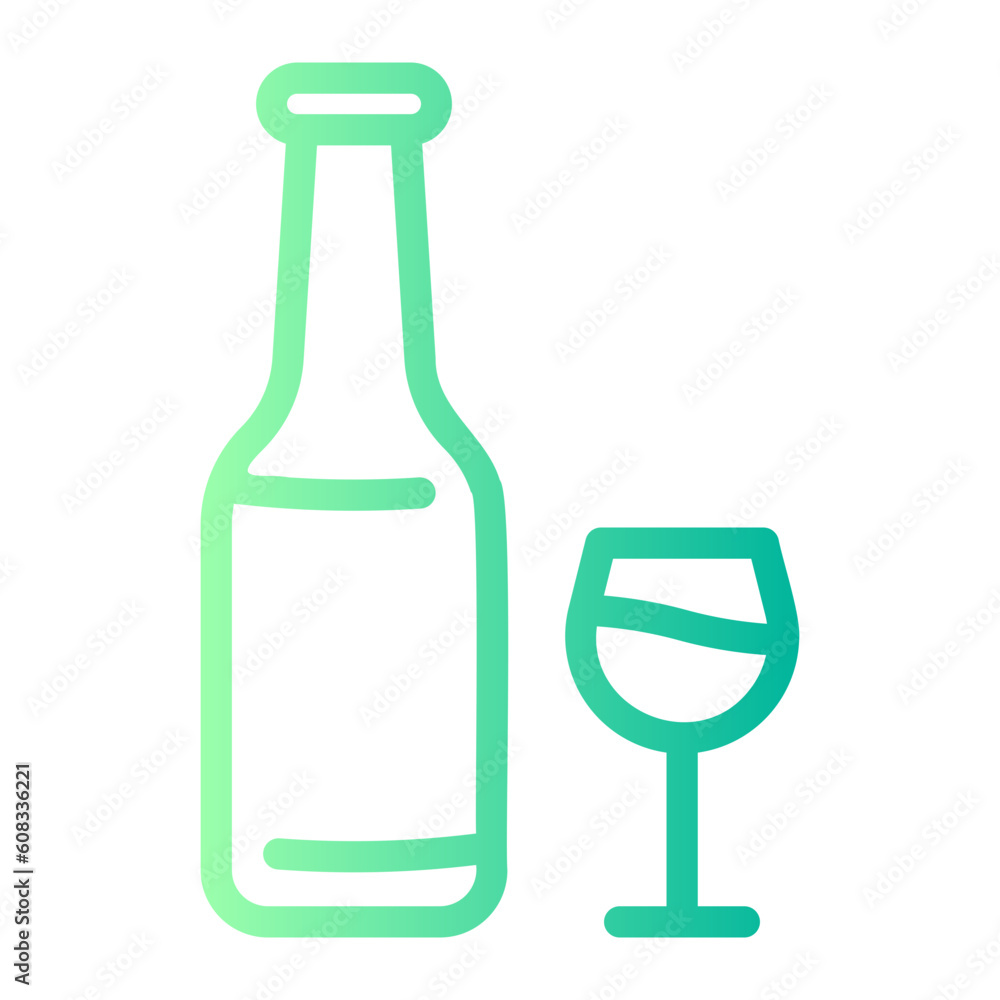 wine bottle gradient icon wine bottle gradient icon