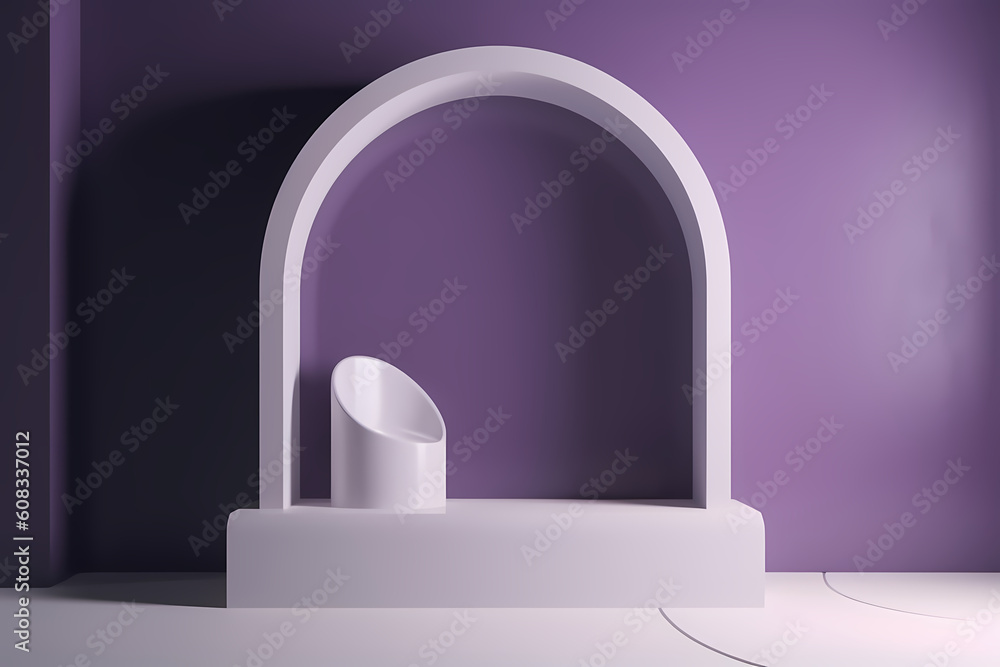 A 3D rendering of a modern, minimalistic wallpaper featuring an empty display stand for mock-ups and product showcases, generative by AI. A 3D rendering of a modern, minimalistic wallpaper featuring an empty display stand for mock-ups and product showcases, generative by AI.