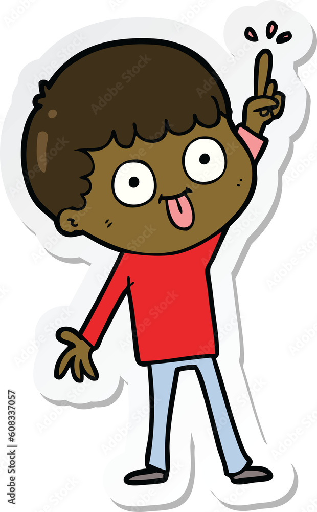 sticker of a cartoon man staring sticker of a cartoon man staring