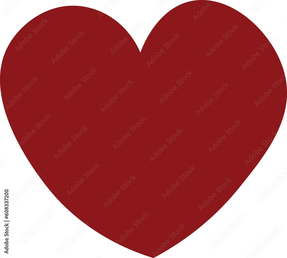 Red heart design on white background,