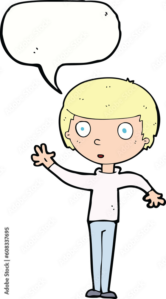 cartoon staring boy with speech bubble cartoon staring boy with speech bubble