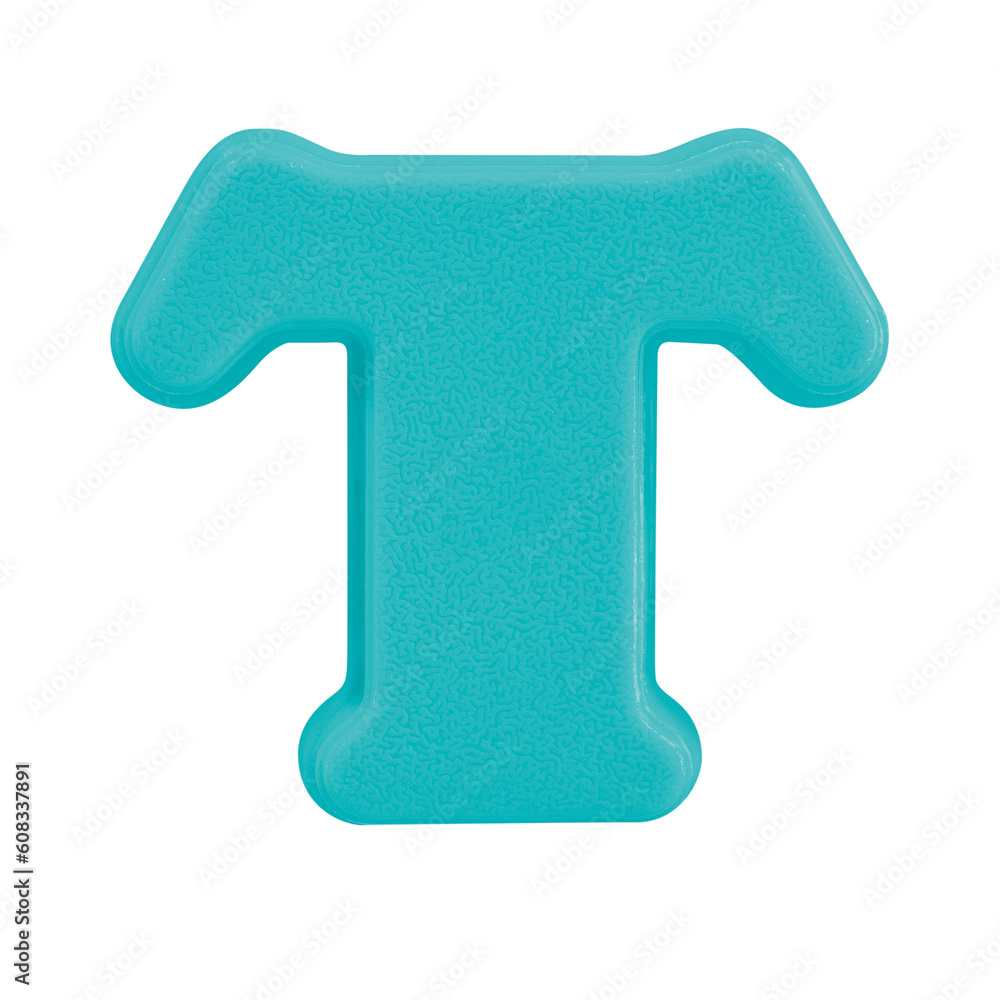 letter T uppercase alphabet plastic with Clipping path letter T uppercase alphabet plastic with Clipping path