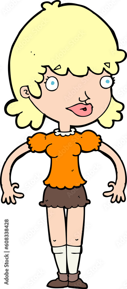cartoon happy woman cartoon happy woman