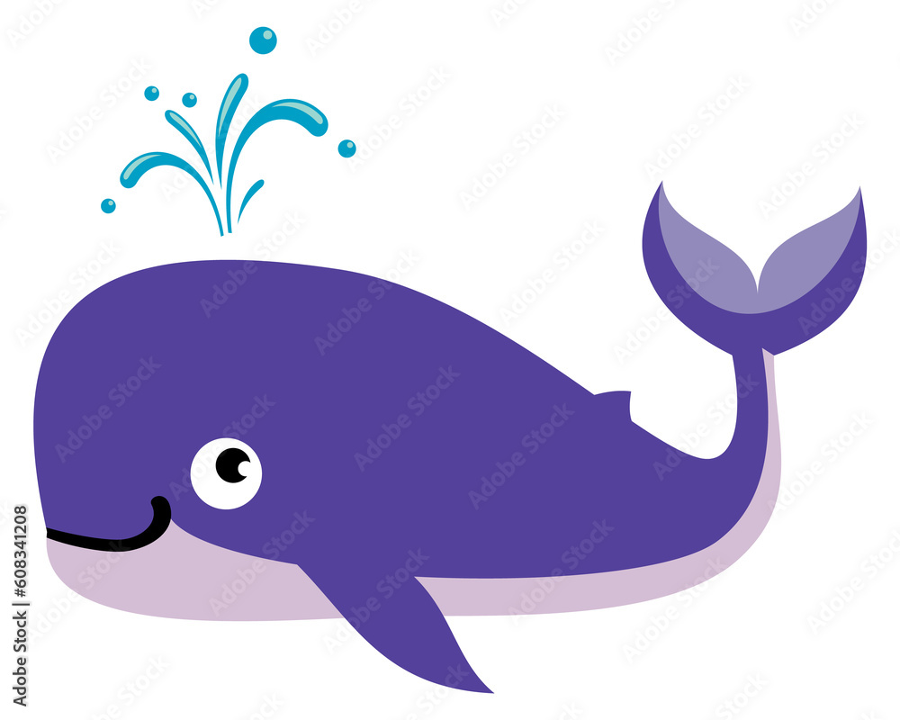 Whale icon. Ocean animal. Cartoon wild fauna Whale icon. Ocean animal. Cartoon wild fauna