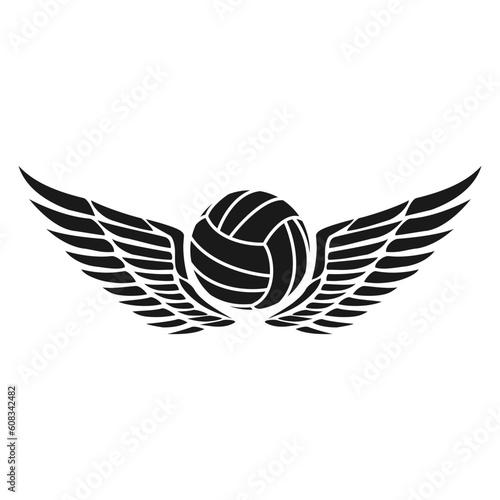 Vector volleyball logo the emblem of the volleyball team.