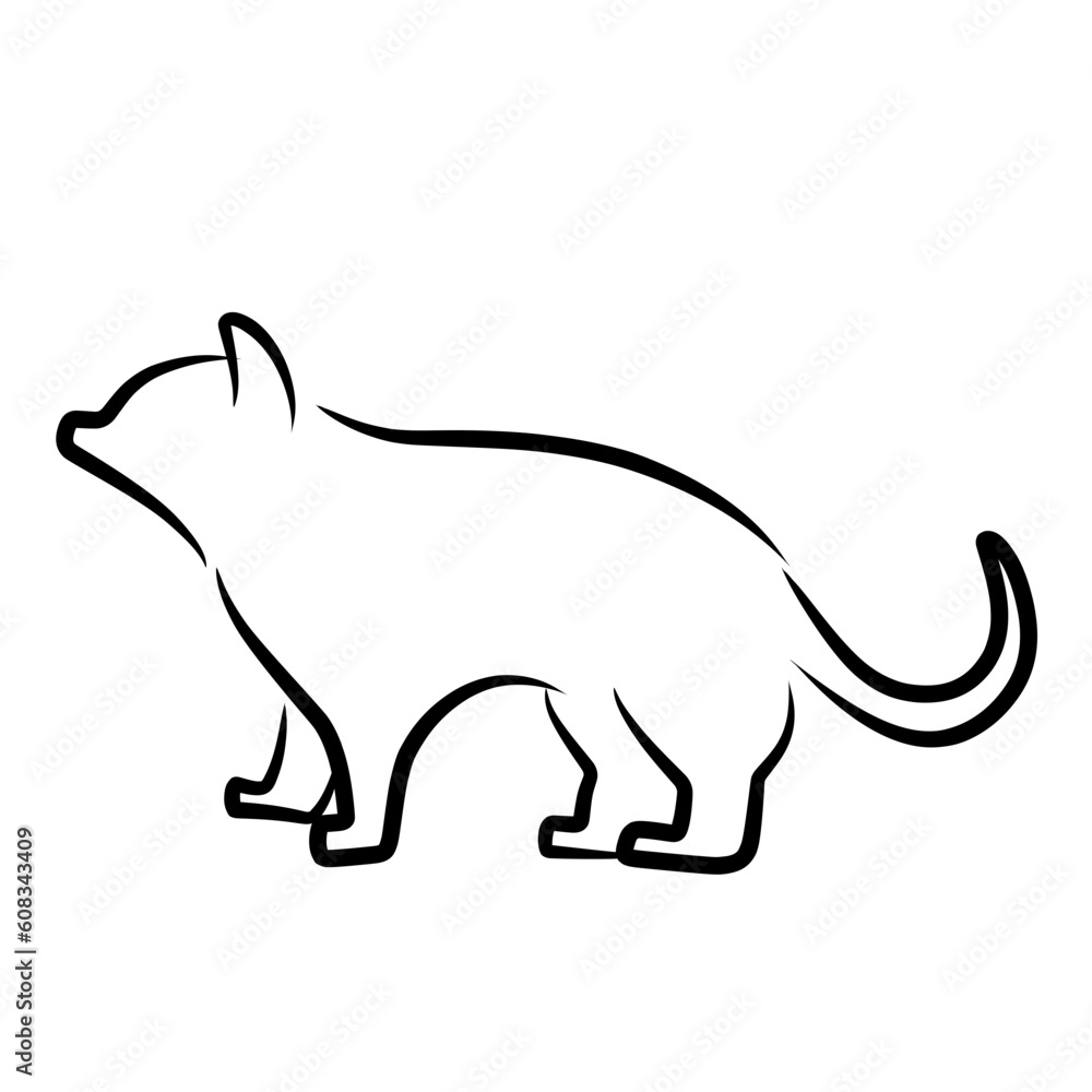 Four legged animal outline Illustration Four legged animal outline Illustration