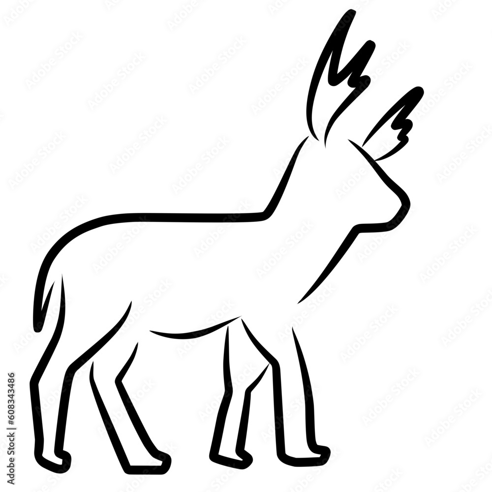 Four legged animal outline Illustration