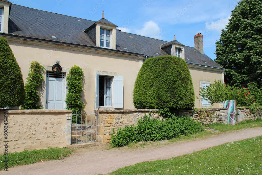 old houses in nohant-vic in france