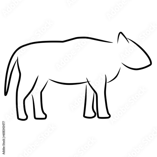 Four legged animal outline Illustration © Vector stock