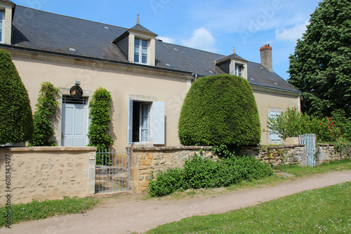 old houses in nohant-vic in france 