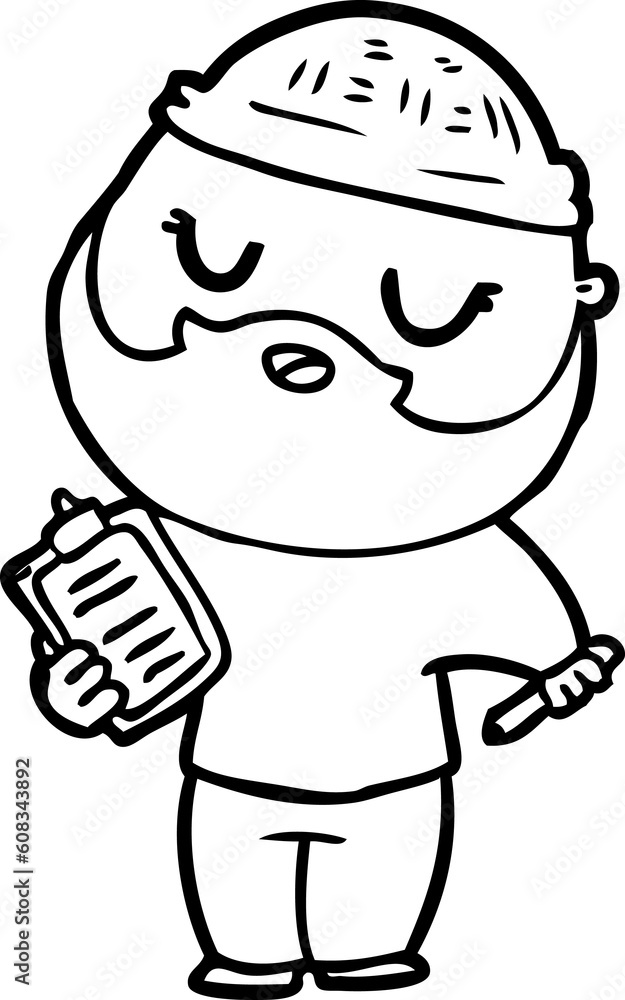 cartoon man with beard