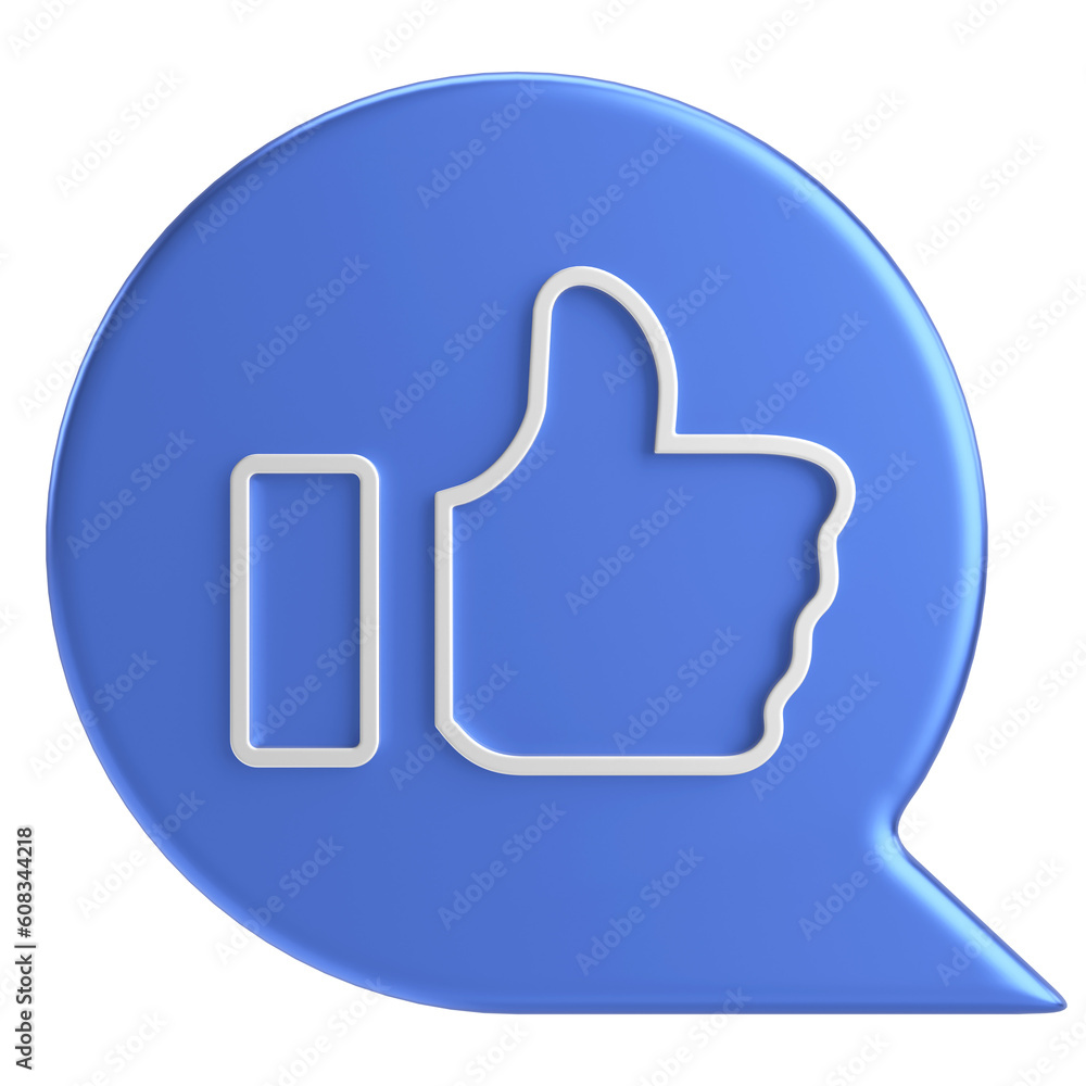 Like icon. Like button. 3D illustration. Like icon. Like button. 3D illustration.