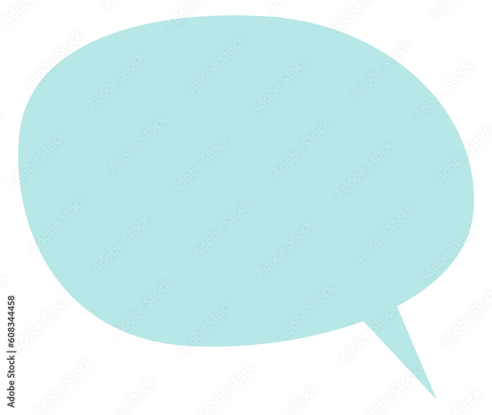 Blank speech cloud template. Blue message balloon Blank speech cloud template. Blue message balloon