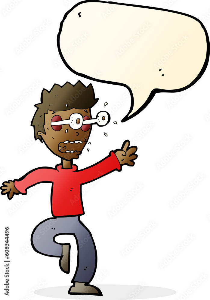 cartoon terrified man with eyes popping out with thought bubble cartoon terrified man with eyes popping out with thought bubble