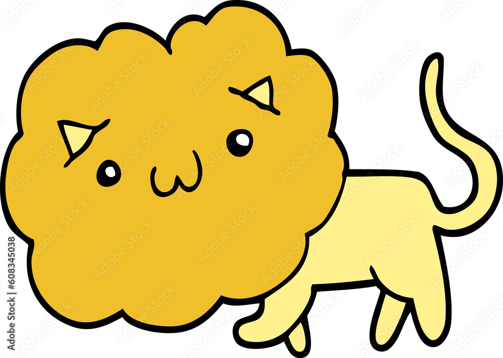 Fototapeta premium cute cartoon lion