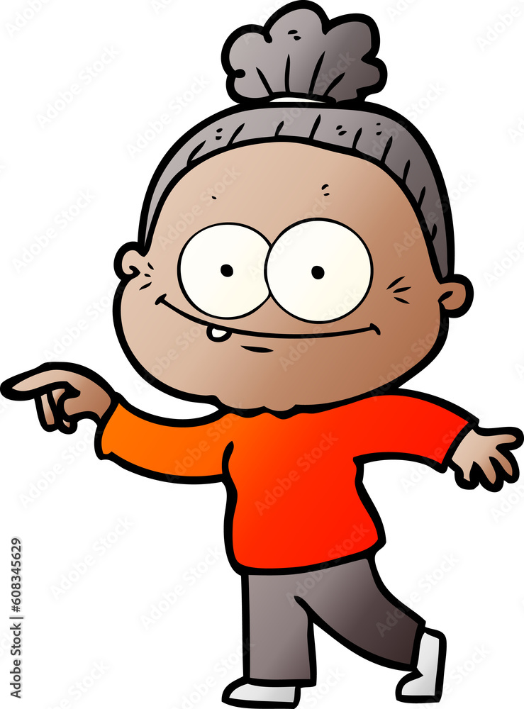 cartoon happy old woman cartoon happy old woman