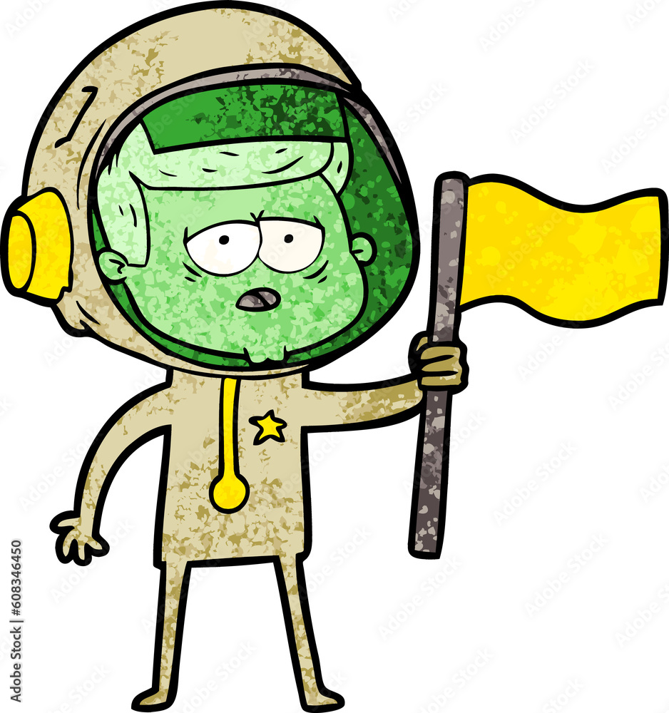 cartoon tired astronaut cartoon tired astronaut