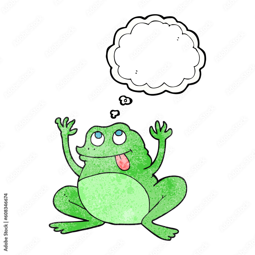 funny freehand drawn thought bubble textured cartoon frog funny freehand drawn thought bubble textured cartoon frog