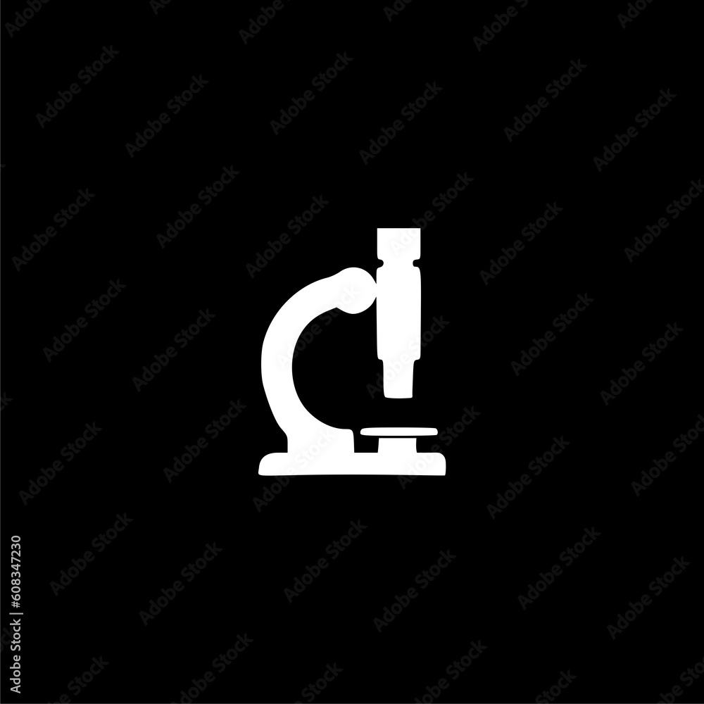 Chemical and biological laboratory equipment icon isolated on black background Chemical and biological laboratory equipment icon isolated on black background