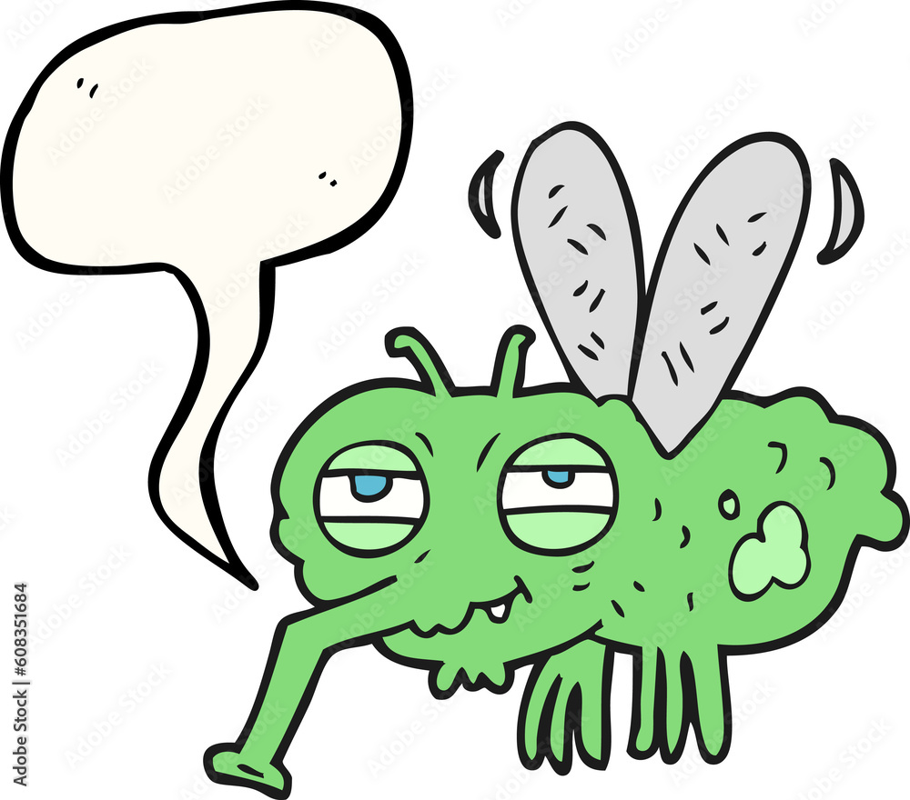 freehand drawn speech bubble cartoon fly freehand drawn speech bubble cartoon fly