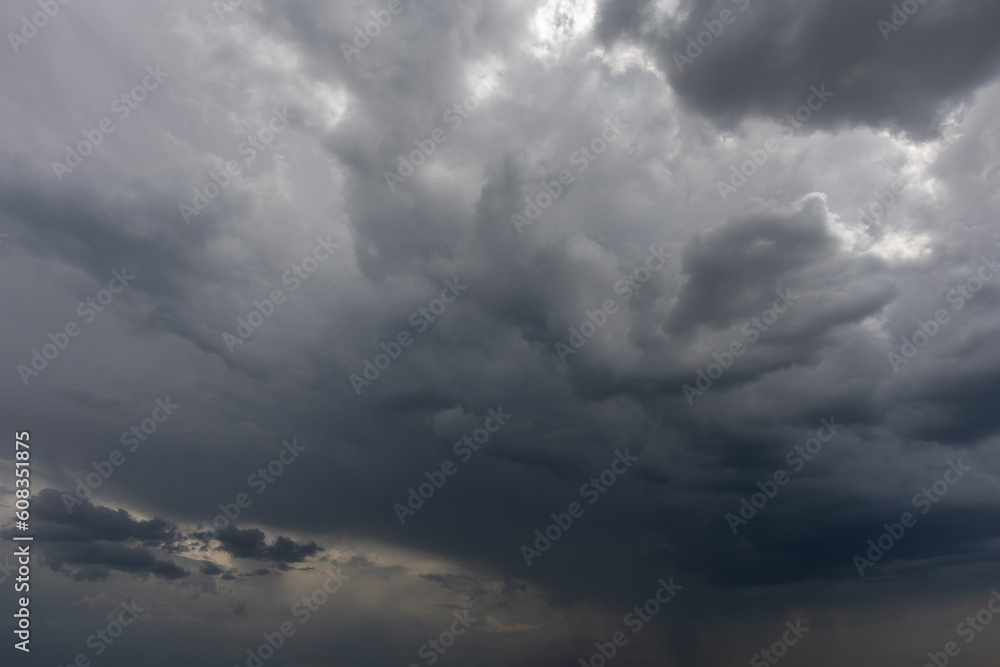 Obraz premium Thunderstorm sky background overlay. Ideal for sky replacement