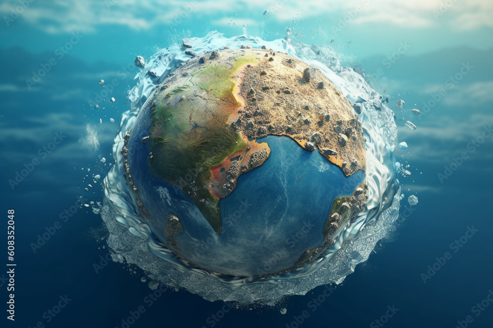 ภาพประกอบสต็อก An abstract representation of Earth's natural elements