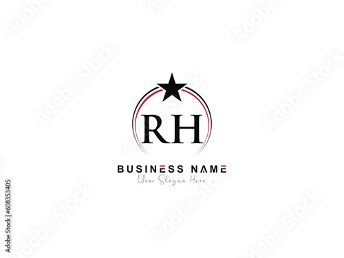 Branding identity corporate vector rh r h logo letter design for business