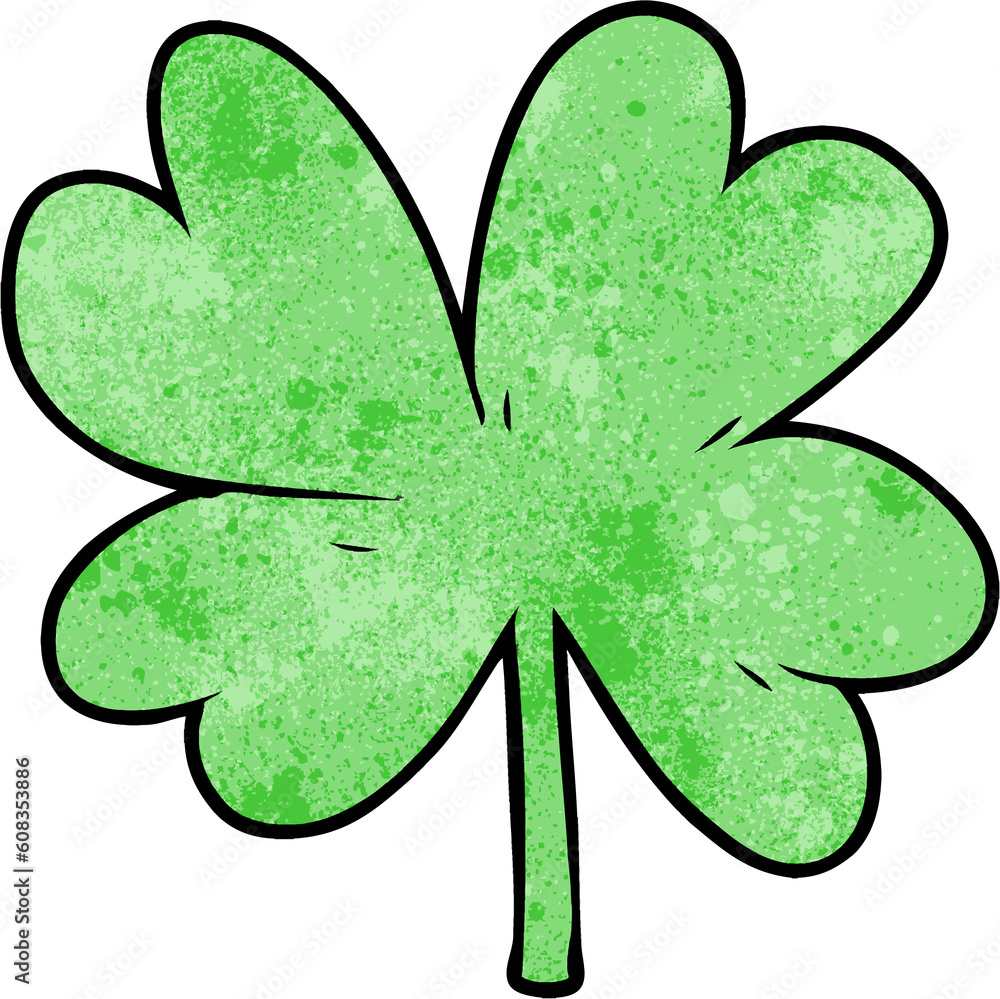 cartoon four leaf clover