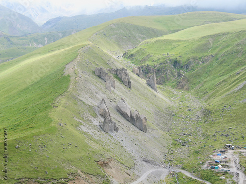 Beautiful montane landscape. Alpine climbing. Sunset in the mountains. The Tsautsasus is a region spanning Europe and Asia. Elbrus region. Mountains landscape. oetztal alps, tyrol, austria, europe