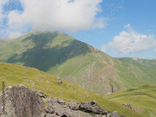 Beautiful montane landscape. Alpine climbing. Sunset in the mountains. The Tsautsasus is a region spanning Europe and Asia. Elbrus region. Mountains landscape. oetztal alps, tyrol, austria, europe