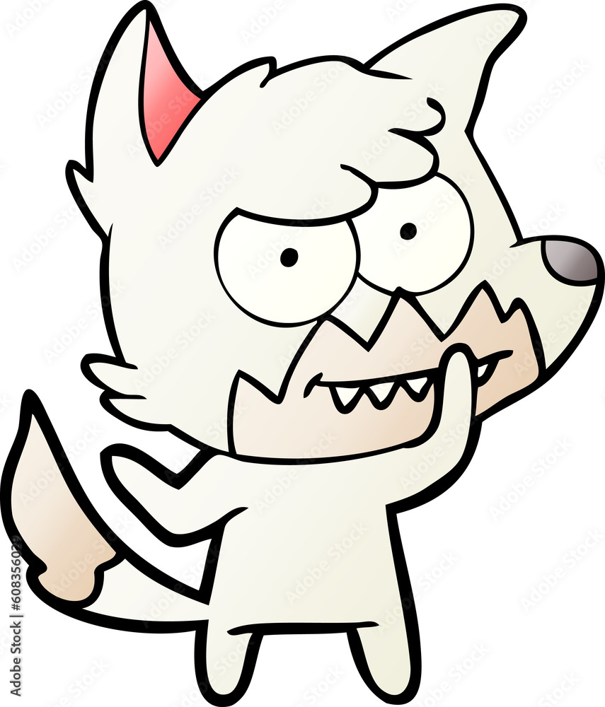 cartoon grinning fox cartoon grinning fox