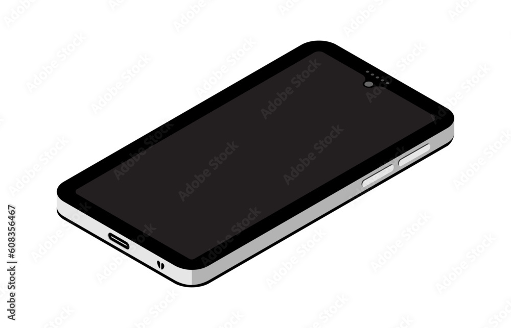 3d mobile phone isometric vector illustration isolated on white background. Smartphone illustration to use in communication, business, connection, digital technology projects. 3d mobile phone isometric vector illustration isolated on white background. Smartphone illustration to use in communication, business, connection, digital technology projects.