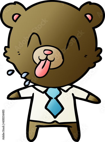 rude cartoon bear boss