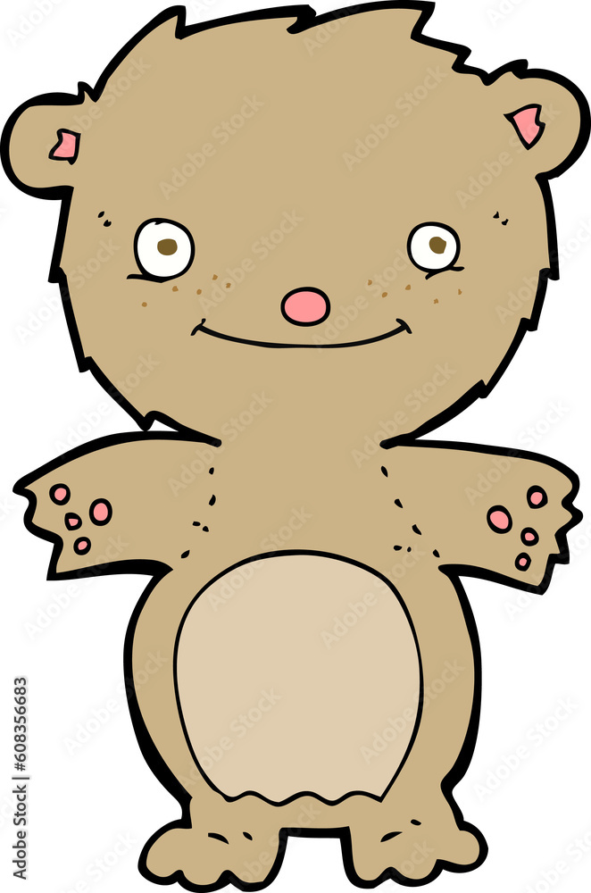 cartoon happy little teddy bear cartoon happy little teddy bear