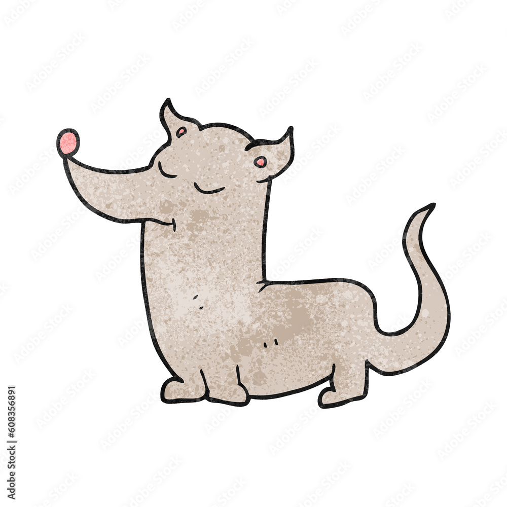 Fototapeta premium freehand textured cartoon little dog