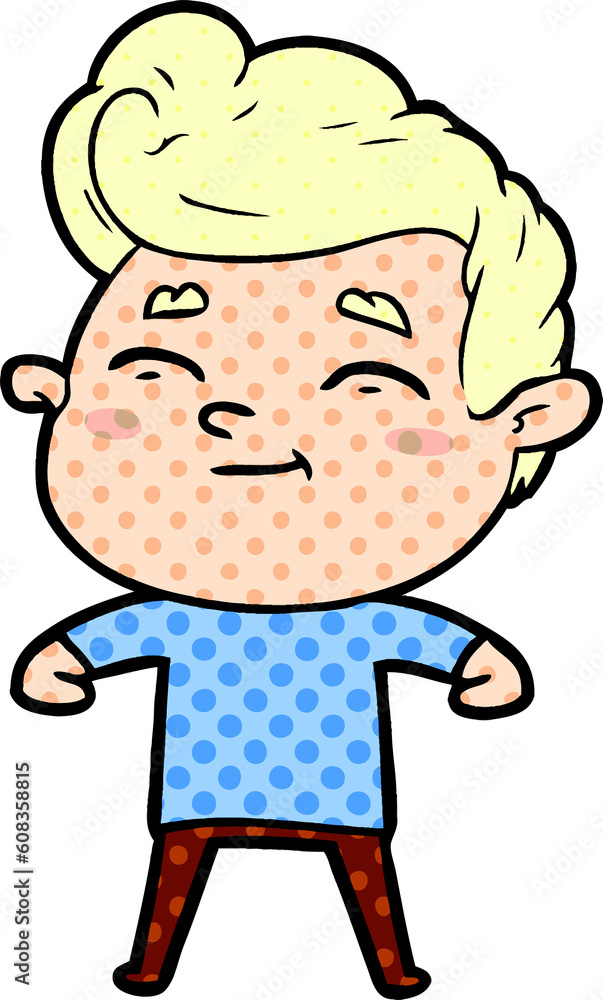 Obraz premium happy cartoon man