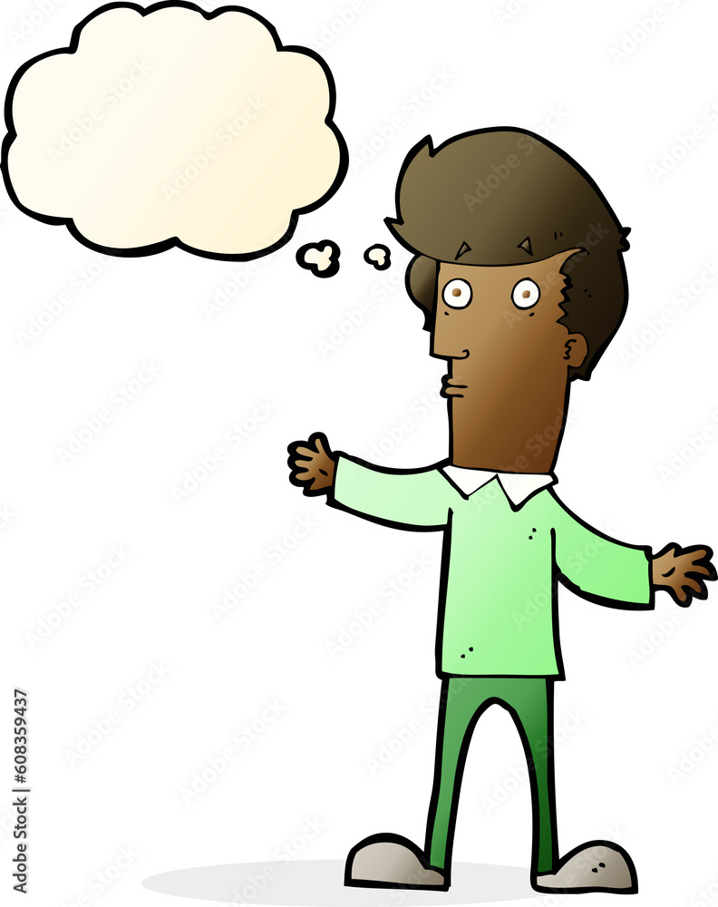 cartoon startled man with thought bubble cartoon startled man with thought bubble