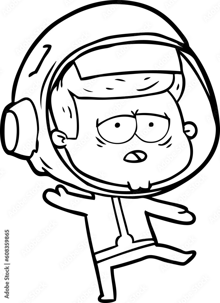 cartoon tired astronaut cartoon tired astronaut