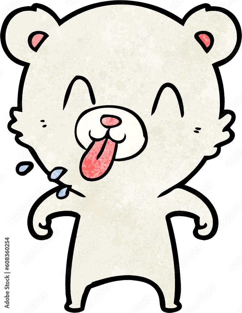 rude cartoon polar bear sticking out tongue rude cartoon polar bear sticking out tongue