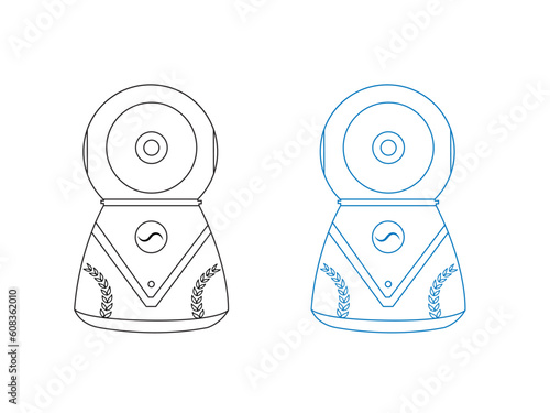 CCTV Camera icons. Modern line design set. Vector illustration. Security camera vector image