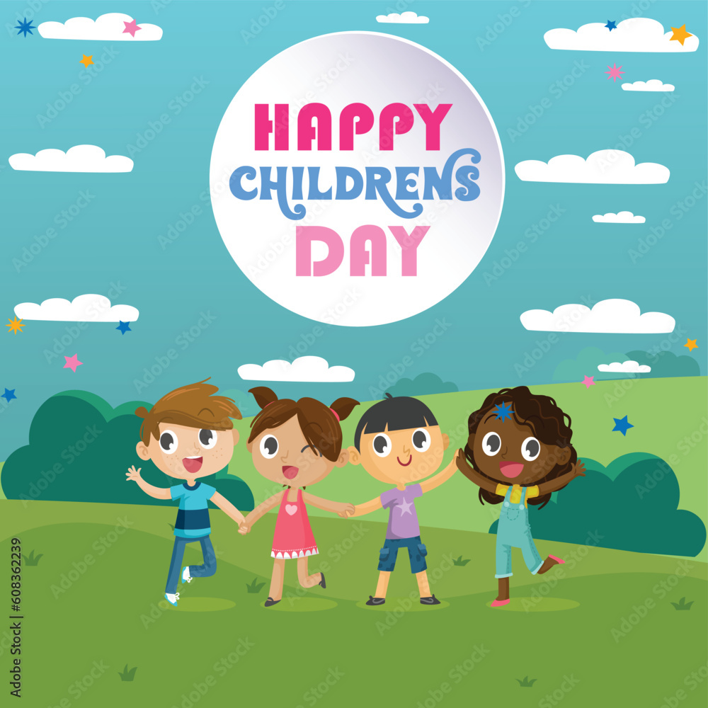 happy children's day poster