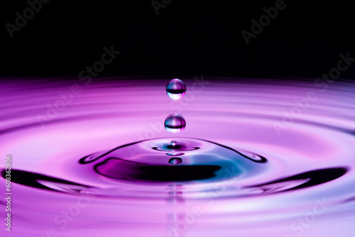 Close up of water drop splash