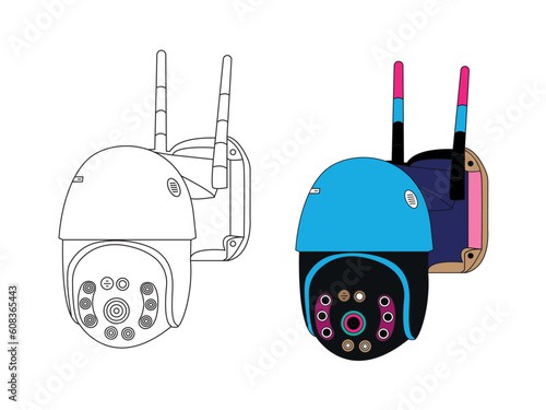 cc tv in digital technology for safety Vector technology app symbol CC. Cctv camera icons vector image