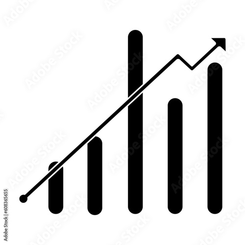 Graph icon vector. Diagram illustration sign. Profit symbol or logo.
