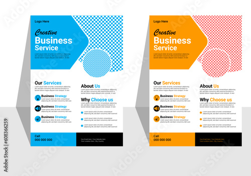 authentic business flyer design template.