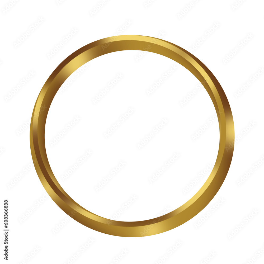 Circle gold frame. Luxury border. Circle gold frame. Luxury border.