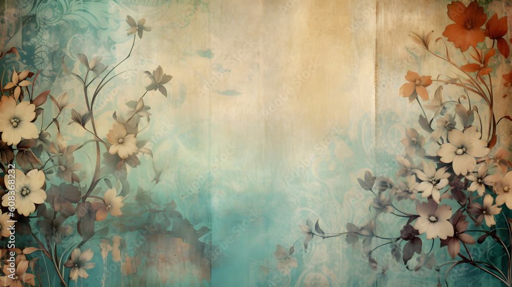 Naklejka premium background with flowers