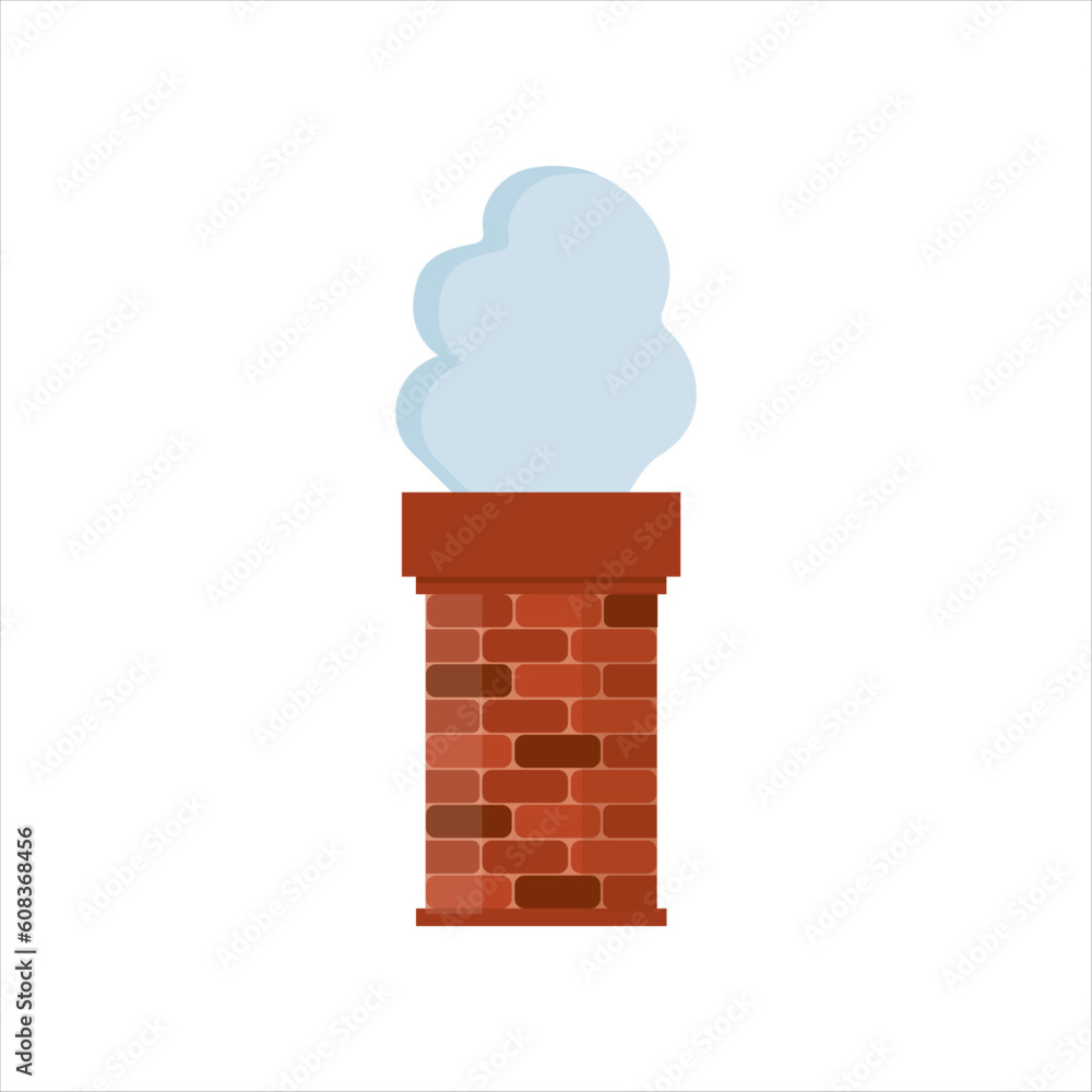 House chimney icon. Cartoon of House chimney vector icon for web design isolated on white background