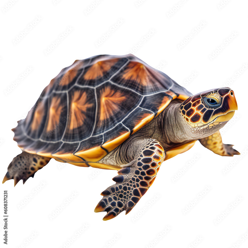 Obraz premium turtle isolated on transparent background. Generative ai art