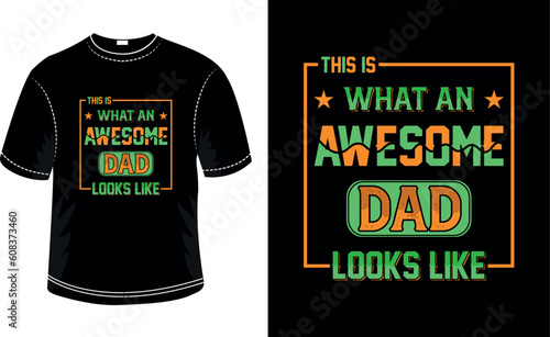 Father's Day typography t-shirt design